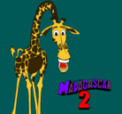 Dibujo Madagascar 2 Melman pintado por madycas