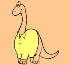 Dibujo Diplodocus con camisa pintado por jonatan