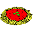 Dibujo Espaguetis con queso pintado por danna11