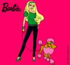 Dibujo Barbie con look moderno pintado por CAMER