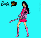 Dibujo Barbie la rockera pintado por emat