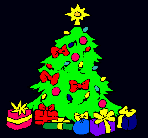 Dibujo Árbol de navidad pintado por mlj2401