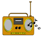 Dibujo Radio cassette 2 pintado por karenabril