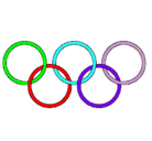 Dibujo Anillas de los juegos olimpícos pintado por Betybruno