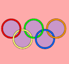 Dibujo Anillas de los juegos olimpícos pintado por lusin