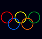 Dibujo Anillas de los juegos olimpícos pintado por adrian1