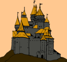 Dibujo Castillo medieval pintado por mister