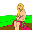 Dibujo Madre con su bebe pintado por AaHmaria