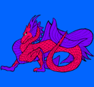 Dibujo Dragón de mar pintado por lumilud