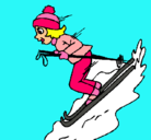 Dibujo Esquiadora pintado por esquiadora