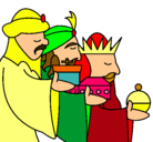 Dibujo Los Reyes Magos 3 pintado por buili