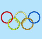 Dibujo Anillas de los juegos olimpícos pintado por javieer