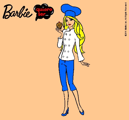 Dibujo Barbie de chef pintado por Ester