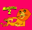 Dibujo Madagascar 2 Alex pintado por iiiiiiiiiiii