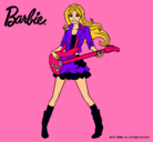 Dibujo Barbie guitarrista pintado por dayiss 