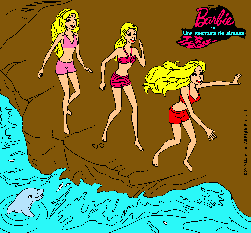 Barbie y sus amigas en la playa