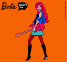 Dibujo Barbie la rockera pintado por milita