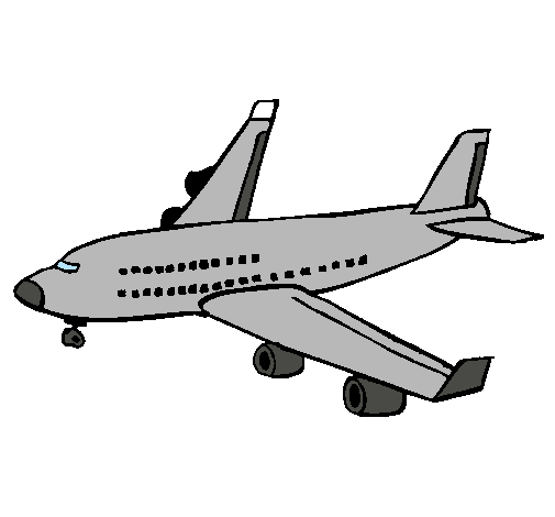 Dibujo Avión de pasajeros pintado por lovezno