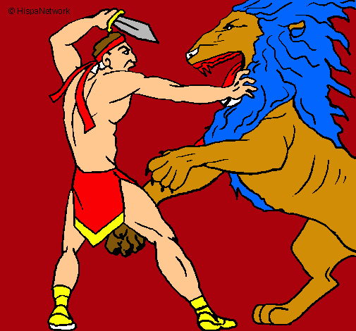 Gladiador contra león