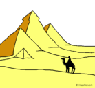 Dibujo Paisaje con pirámides pintado por luisdavid2