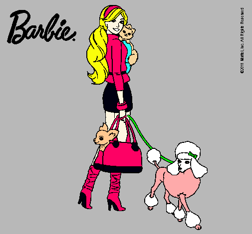 Dibujo Barbie elegante pintado por yalla