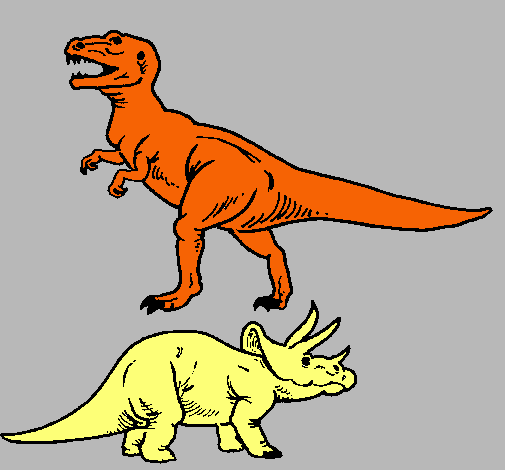 Triceratops y tiranosaurios rex