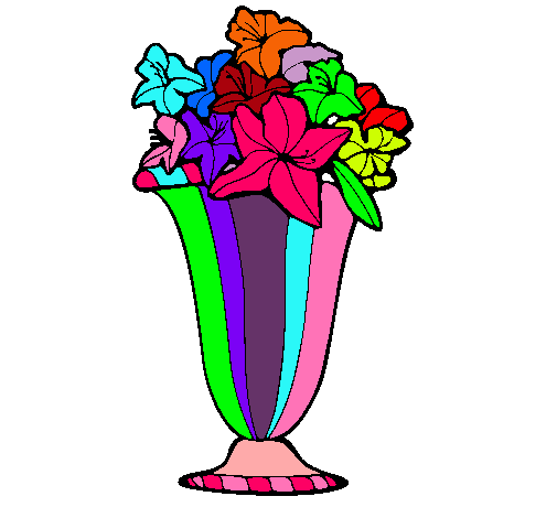 Dibujo Jarrón de flores pintado por dianaeliza