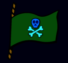 Dibujo Bandera pirata pintado por sergito05