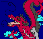 Dibujo Dragón japonés pintado por pegaso