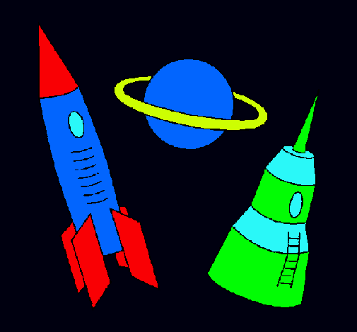 Dibujo Cohete pintado por abrilsanti