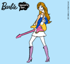 Dibujo Barbie la rockera pintado por joicy