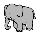 Dibujo Elefante bebe pintado por ele21