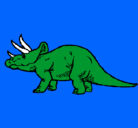 Dibujo Triceratops pintado por naco