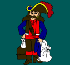 Dibujo Pirata con sacos de oro pintado por benjamiiin