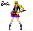 Dibujo Barbie guitarrista pintado por lolai