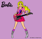 Dibujo Barbie guitarrista pintado por laura134