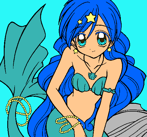 Dibujo Sirena pintado por dragon2012