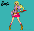 Dibujo Barbie guitarrista pintado por clarilu