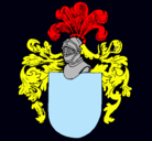 Dibujo Escudo de armas y casco pintado por chalo