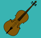 Dibujo Violín pintado por cello