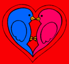 Dibujo Pajaritos enamorados pintado por Aalejandra