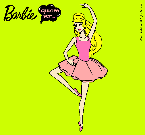 Dibujo Barbie bailarina de ballet pintado por yalla