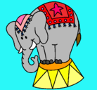 Dibujo Elefante actuando pintado por wilma