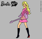 Dibujo Barbie la rockera pintado por brisitaaaaaa