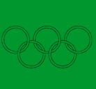 Dibujo Anillas de los juegos olimpícos pintado por vcccvc