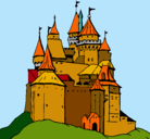 Dibujo Castillo medieval pintado por panzurron