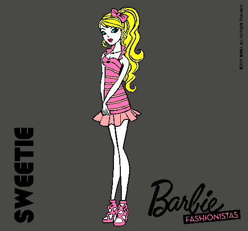 Dibujo Barbie Fashionista 6 pintado por yalla