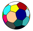 Dibujo Pelota de fútbol II pintado por color