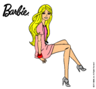 Dibujo Barbie sentada pintado por belennn