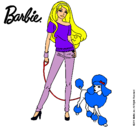 Dibujo Barbie con look moderno pintado por patamon